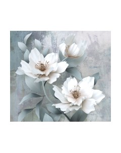 Фотообои листовые Vimala 3D белые цветы