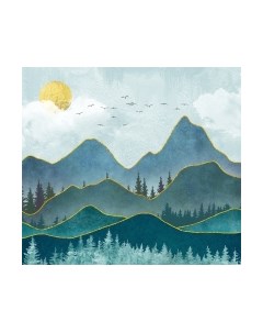 Фотообои листовые Vimala 3D малахитовые горы