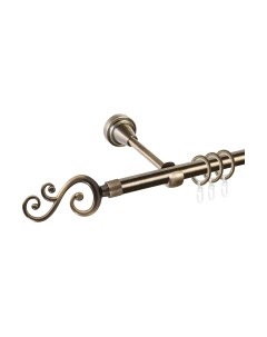 Карниз для штор АС ФОРОС Grace D16Г составной + наконечники Лоза Ас форос