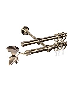 Карниз для штор АС ФОРОС Grace D16K/16Г + наконечники Лист ветка Ас форос