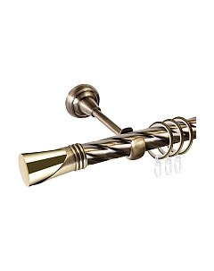 Карниз для штор АС ФОРОС Grace D25К составной + наконечники Вега золото Ас форос