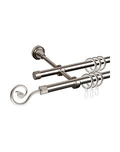 Карниз для штор АС ФОРОС Grace D16Г/16Г + наконечники Завиток одинарный Ас форос