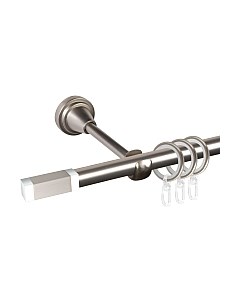Карниз для штор АС ФОРОС Grace D16Г + наконечники Квадро хром Ас форос