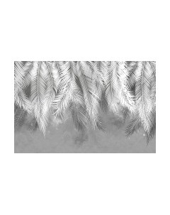 Фотообои листовые Citydecor Пальмовые листья серые гранж