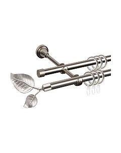 Карниз для штор АС ФОРОС Grace D16Г/16Г + наконечники Лист большой Ас форос