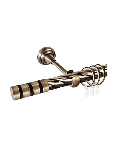 Карниз для штор АС ФОРОС Grace D25К + наконечники Тристан черный Ас форос