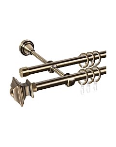 Карниз для штор АС ФОРОС Grace D16Г/16Г + наконечники Верди Ас форос