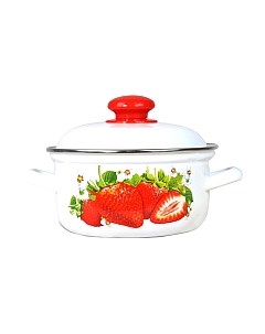 Кастрюля Сочная клубника С-1510 АП2/4 Лысьвенские эмали