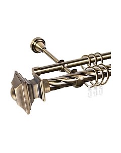 Карниз для штор АС ФОРОС Grace D25К/16Г + наконечники Верди Ас форос