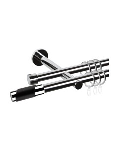 Карниз для штор АС ФОРОС Dance D19Г/19Г + наконечники Париж черный Ас форос