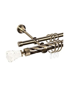 Карниз для штор АС ФОРОС Grace D25К/16Г составной + наконечники Монако Ас форос