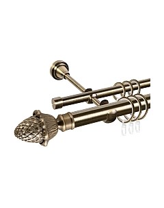 Карниз для штор АС ФОРОС Grace D16Г/16Г + наконечники Магнолия Ас форос