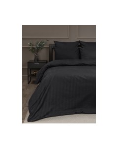 Комплект постельного белья Страйп-сатин Phantom Евро / 46592 Amore mio