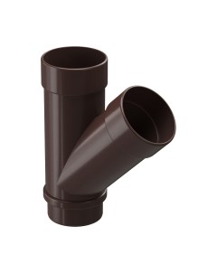 Тройник трубы водосточной Docke Lux 45 градусов PVLE-1050
