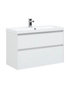 Тумба с умывальником Гласс 100 / 242526 Aquanet