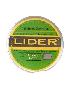 Леска плетеная Fishing Empire Lider Navy Green 0.10мм 100м / 000-110 Fishing empire