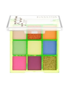 Палетка теней для век Eveline Cosmetics Look Up №1-9 Neon Lime Eveline cosmetics