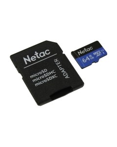 Карта памяти Netac MicroSD Card P500 Standard 64GB (NT02P500STN-064G-R)