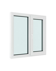 Окно ПВХ Brusbox Roto NX Двухстворчатое Поворотно-откидное правое 2 стекла