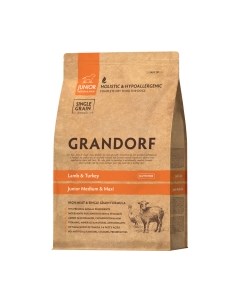 Сухой корм для собак Dog Junior Lamb & Turkey Grandorf
