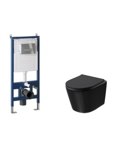 Унитаз подвесной с инсталляцией Grossman GR-4477BMSQ+900.K31.01.000+700.K31.03.100.100