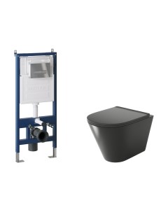 Унитаз подвесной с инсталляцией Grossman GR-4477BMS+900.K31.01.000+700.K31.03.100.100