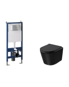 Унитаз подвесной с инсталляцией Grossman GR-4477BMSQ+900.K31.01.000+700.K31.02.110.110