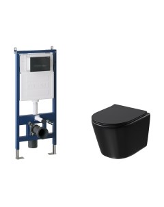 Унитаз подвесной с инсталляцией Grossman GR-4477BMSQ+900.K31.01.000+700.K31.03.210.210