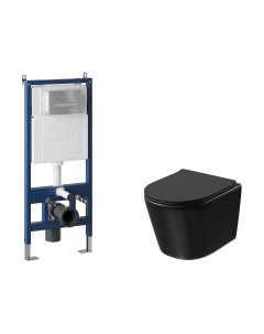 Унитаз подвесной с инсталляцией Grossman GR-4477BMSQ+900.K31.01.000+700.K31.03.110.110