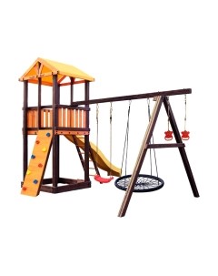 Игровой комплекс Perfetto Sport Pitigliano 4 + качели Паутина Perfetto sport