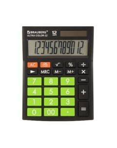 Калькулятор Brauberg Ultra Color-12-BKLG / 250498