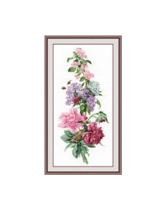 Набор для вышивания Цветочная композиция. Пионы / 1000В Овен