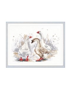 Набор для вышивания Три веселых гуся / 1084В Овен
