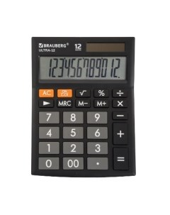 Калькулятор Brauberg Ultra-12-BK / 250491