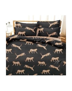 Комплект постельного белья Гепарды Евро / 10534026 Павлина