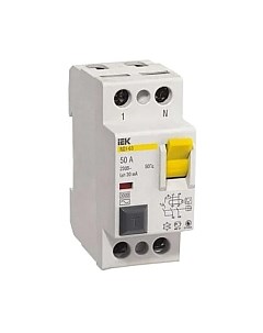 Дифференциальный автомат IEK ВД1-63 2P 40А 30мА / MDV10-2-040-030 Iek