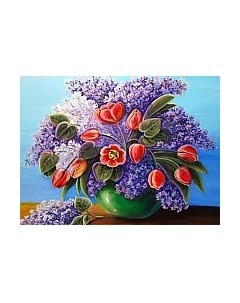 Набор алмазной вышивки Букет сирени / АЖ-1314 Алмазная живопись