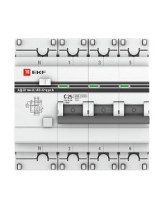 Дифференциальный автомат EKF PROxima АД-32 3P+N 32А/30мА / DA32-32-30-4P-pro Ekf