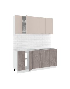 Кухонный гарнитур Кортекс-мебель Корнелия Лира-лайт 1.8м без столешницы