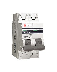Выключатель автоматический EKF ВА 47-63 2P 50А (C) 4.5kA PROxima / mcb4763-2-50C-pro Ekf