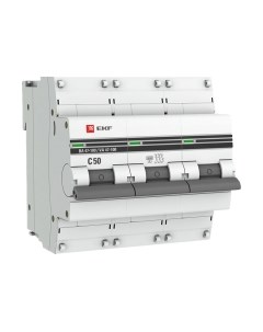 Выключатель автоматический EKF PROxima ВА 47-100 3P 50А (C) 10kA / mcb47100-3-50C-pro Ekf
