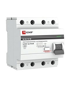 Устройство защитного отключения EKF PROxima ВД-100 4P 25А 30мА / elcb-4-25-30-em-pro Ekf