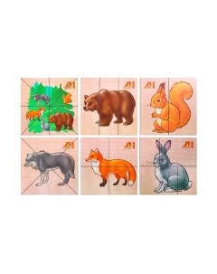 Развивающая игра Сложи картинку. Лесные животные / ДИ203 Динни