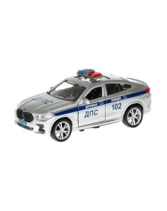 Автомобиль игрушечный Технопарк BMW X6 MK3 G06 Полиция / X6-12SLPOL-SR