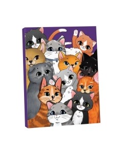Картина по номерам Школа талантов Множество котиков / 9472212