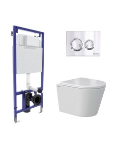 Унитаз подвесной с инсталляцией Berges Vita Rimless / 043377