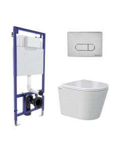 Унитаз подвесной с инсталляцией Berges Vita Rimless / 043375