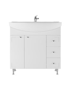 Тумба под умывальник Айсберг Элеганс 85 Классик с 3 верхними ящиками В3