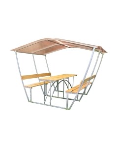 Беседка КомфортПром Тюльпан 3м с покрытием Комфортпром