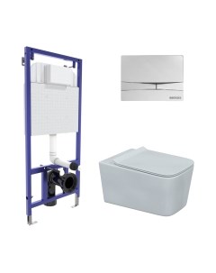 Унитаз подвесной с инсталляцией Berges Floe Rimless / 043223